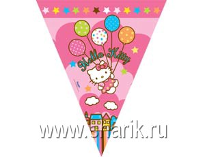 Гирлянда-вымпел Hello Kitty 360 см 1 шт