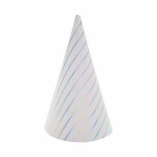 Колпаки Макарунс с серебрянной полосой 6 шт