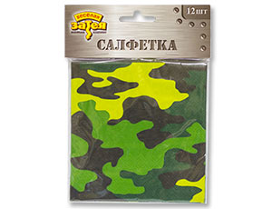 Салфетка Камуфляж 25см 12шт/G