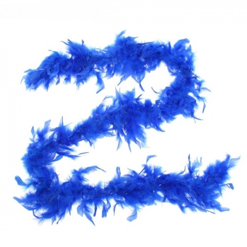 Боа шарф перо синий, 1,8 метра 