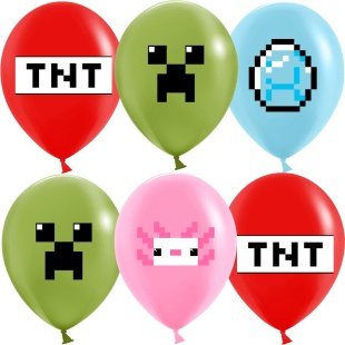 Шар К 12" Пастель Пиксели 25шт