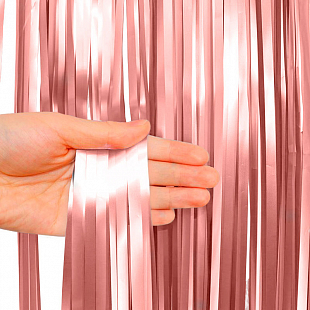 Занавес дождик Матовый Розовое золото 1*2м