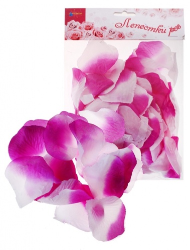 Лепестки роз 2 цвета фиолетово-белые 1 шт