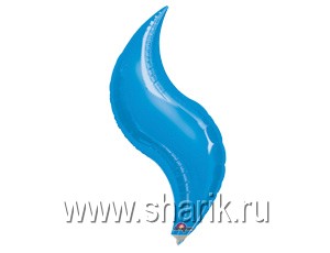 Шар фольга без рисунка Зигзаг 19" синий (AN)