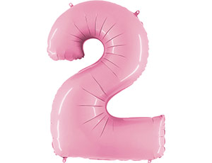 Г ЦИФРА 2 пастель Pink 102см