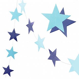 Гирлянда Звезды микс (голубой/розовый) 3,2 м