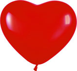 Шар Сердце 6" Пастель красное 100 шт (Se)