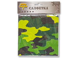 Салфетка Камуфляж 33см 12шт/G