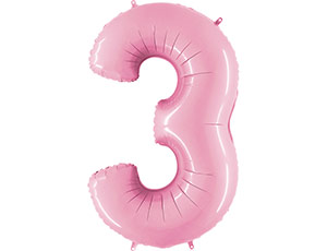 Г ЦИФРА 3 пастель Pink 102см