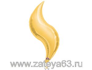 Шар фольга без рисунка Зигзаг 36" золото (AN)