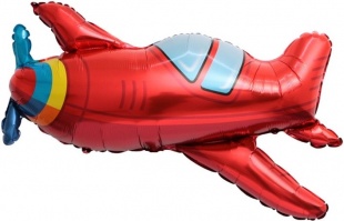 Шар фигура мини Самолет красный игруш (FL)