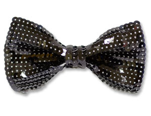 ВЗ Галстук-бабочка черный с пайетками 1 шт