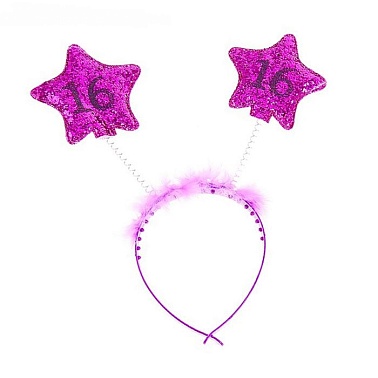 Ободок звезды микс с мишурой