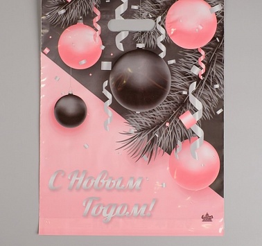 Пакет Мерцающие шарики, полиэтиленовый, 40х31 см