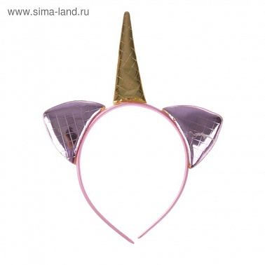 Ободок Единорог розовый 1 шт
