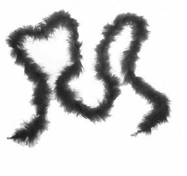 Боа шарф перо черный, 2 метра