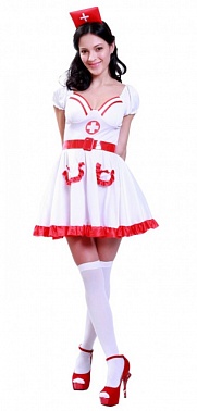 Костюм "Медсестра" (головной убор,платье,пояс) размер 44 Взрослый