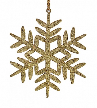 Подвеска Снежинка посыпка блеск 28 см 1 шт