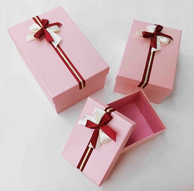 Коробка Прямоугольник Стильный подарок розовый №2 (18*13*9 см)