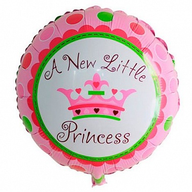 Шар Круг фольга 18" Корона Маленькая принцесса (Fl)