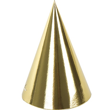 Колпак фольгированный МИКС с блестками 6 шт