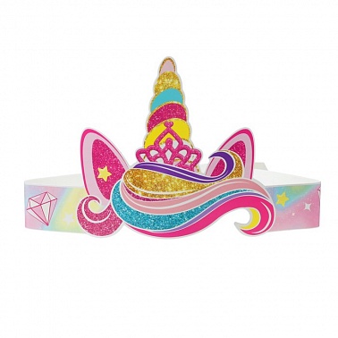 Ободок с ушами Золотой Единорог 63,7х12см