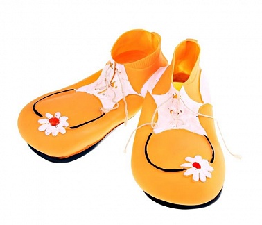Ботинки Клоун желтые с ромашкой 30*11 см