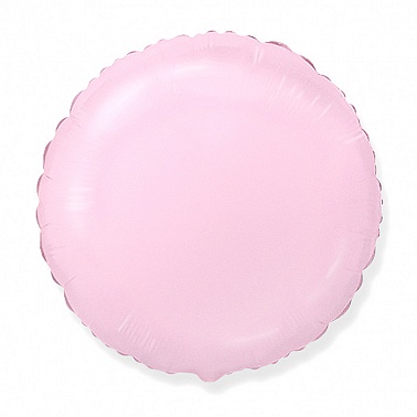 Шар фольга без рисунка Круг 18" розовый (FM)
