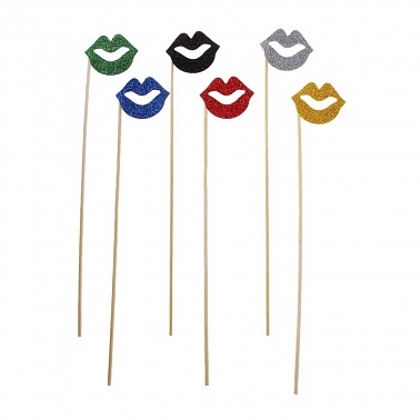 Аксессуар на палочке губки Поцелуй 1 шт