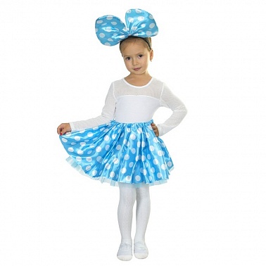 Костюм Девчуля голубой (юбка, ободок)