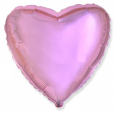 Шар фольга без рисунка Сердце 18" розовое (FM)