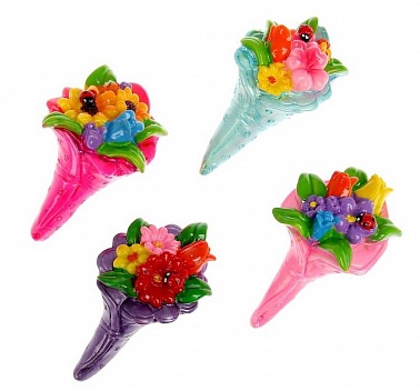 Магнит "Букет в перламутровой бумаге" МИКС