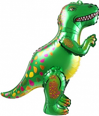 Шар фольга ходячий мал Аллозавр Зеленый (FL)