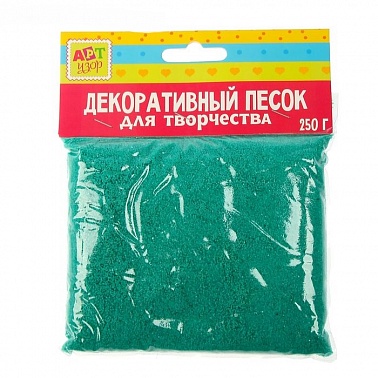 Песок декоративный зеленый 250 гр