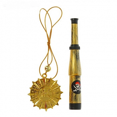 Набор Пирата 2 предмета (труба, медаль)