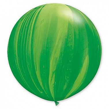 Шар 30" с рис Супер Агат Green 1 шт