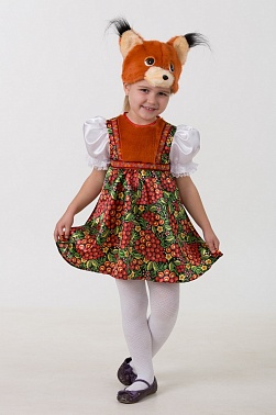 Костюм "Белка Златка" (маска,сарафан) р. 26 рост 104