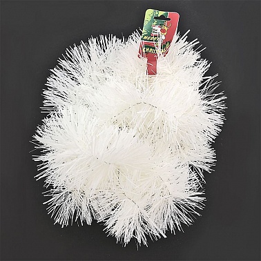 Мишура Классика Белая перламутровая 3м*9см