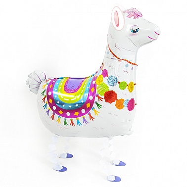 Шар (31"/79см) Ходячая Фигура, Лама Альпака,