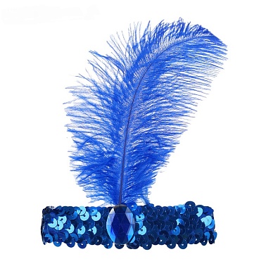 Повязка на голову с пером МИКС