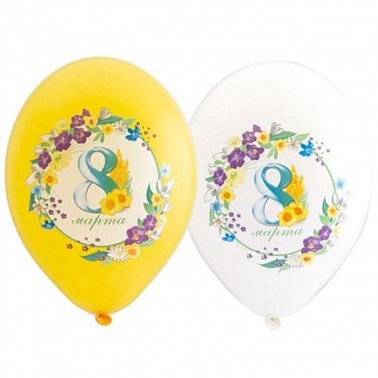 Шар BL 14" пастель 8 марта 2цв полноц 25шт