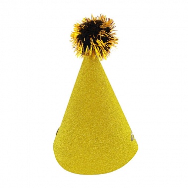 Колпаки с глиттером Золото 6шт