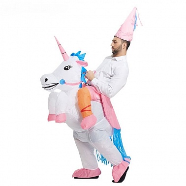 Костюм надувной Единорог белый