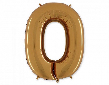 Шар фольга Фигура Буква О золото (Gr)G36
