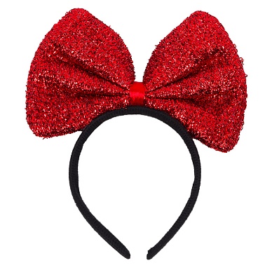 Ободок с бантиком, Блестящий МИКС