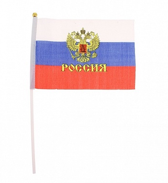 Флаг 14*21 с золотым гербом 1 шт