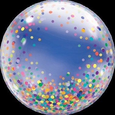 П Bubble Deco 24" конфетти разноцветн