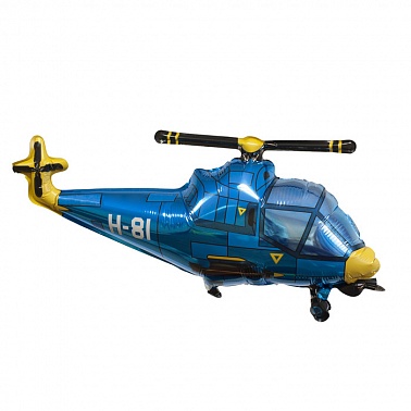 Шар Фигура Мини Вертолет синий (FM)