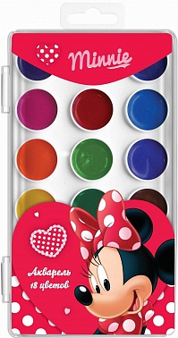Краски Дисней Минни акварель 18 цветов 1 шт