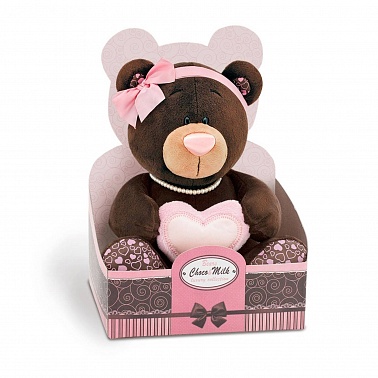 Мягкая игрушка Milk с сердцем 15см